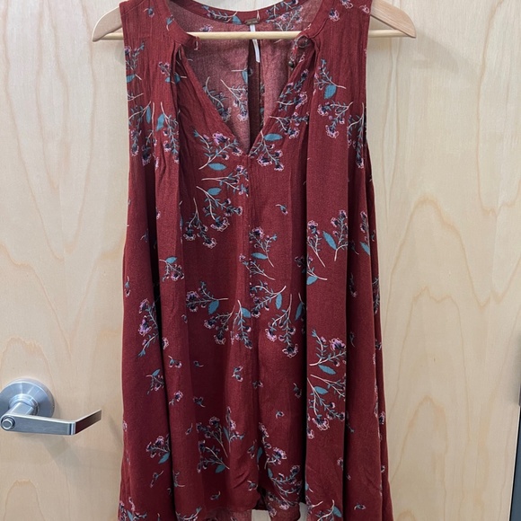 Free People Tree Swing Floral Tunic Minidress Sz Small - Picture 5 of 13